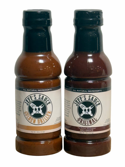 Jeff's Original & Golden Driller BBQ Sauce – 12 Bottle Half & Half Case